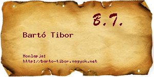 Bartó Tibor névjegykártya